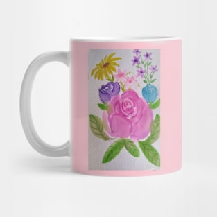 Colorful bouquet of flowers painting Mug